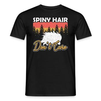 Stachlige Nagetier Spiny Hair dont Care Stachelsch - Männer T-Shirt - Schwarz - Vorne - AI Model Male 178 light (178cm)