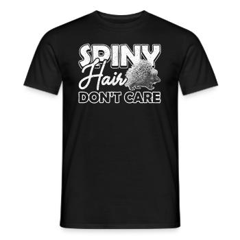 Stachlige Spiny Hair dont Care Stachelschwein - Männer T-Shirt - Schwarz - Vorne - AI Model Male 178 light (178cm)