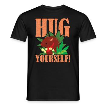 Stachlige Nagetier Hug Yourself Stachelschwein - Männer T-Shirt - Schwarz - Vorne - AI Model Male 178 light (178cm)