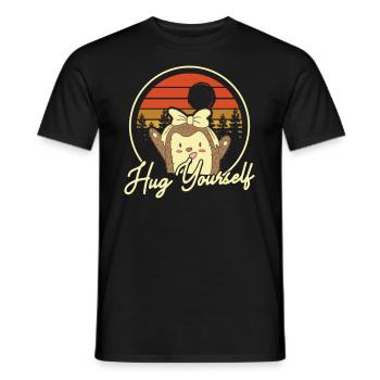 Stachlige Nagetier Hug Yourself Stachelschwein - Männer T-Shirt - Schwarz - Vorne - AI Model Male 178 light (178cm)