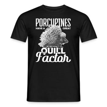 Porcupines great Quill Factor Stachelschwein - Männer T-Shirt - Schwarz - Vorne - AI Model Male 178 light (178cm)