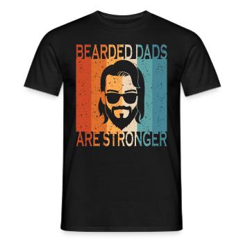 Bearded Dads Are Sronger - Men's T-Shirt - black - Front - AI Model Male 178 light (178cm)