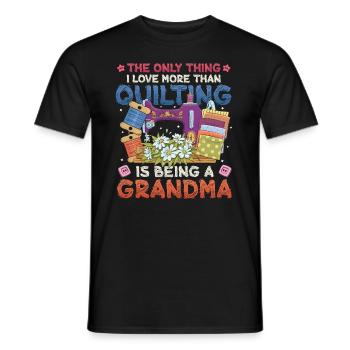 Nähen Quilter Oma Quilten - Männer T-Shirt - Schwarz - Vorne - AI Model Male 178 light (178cm)