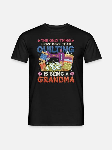 Nähen Quilter Oma Quilten - Männer T-Shirt - Schwarz