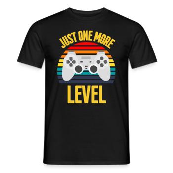 Juste un niveau de plus drôle de chemise de jeu - T-shirt homme - noir - Devant - AI Model Male 178 light (178cm)