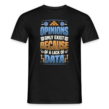 Meinungen Datenmangel - Datenwissenschaftler Daten - Männer T-Shirt - Schwarz - Vorne - AI Model Male 178 light (178cm)