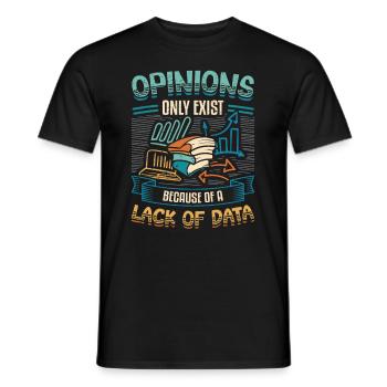 Meinungen Datenmangel - Datenwissenschaftler Daten - Männer T-Shirt - Schwarz - Vorne - AI Model Male 178 light (178cm)