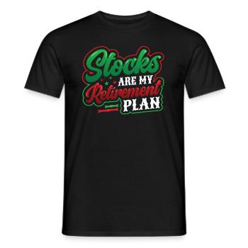 Aktien Sind Mein Ruhestandsplan - Männer T-Shirt - Schwarz - Vorne - AI Model Male 178 light (178cm)