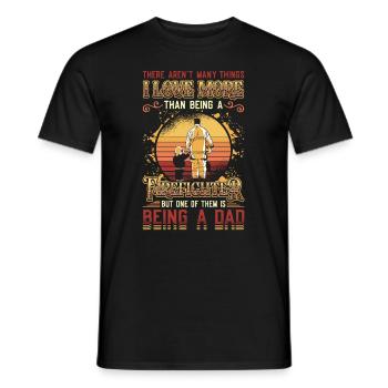Feuerwehrmann Stolz Feuerwehrmann Papa - Männer T-Shirt - Schwarz - Vorne - AI Model Male 178 light (178cm)