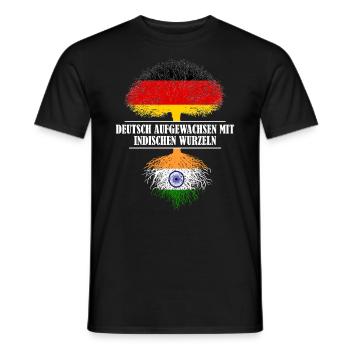 Deutsch mit indischen Wurzeln - Männer T-Shirt - Schwarz - Vorne - AI Model Male 178 light (178cm)