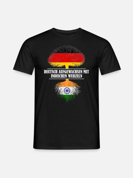 Deutsch mit indischen Wurzeln - Männer T-Shirt - Schwarz