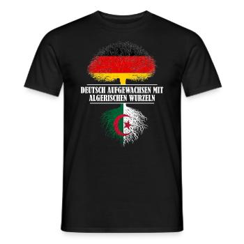 Deutsch mit algerischen Wurzeln - Männer T-Shirt - Schwarz - Vorne - AI Model Male 178 light (178cm)