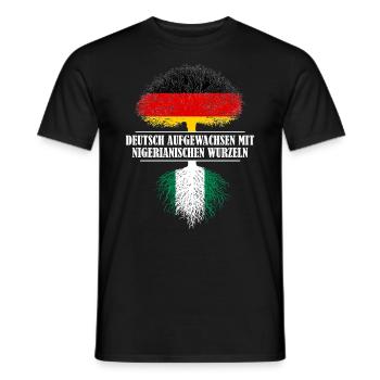 Deutsch mit nigerianischen Wurzeln - Männer T-Shirt - Schwarz - Vorne - AI Model Male 178 light (178cm)