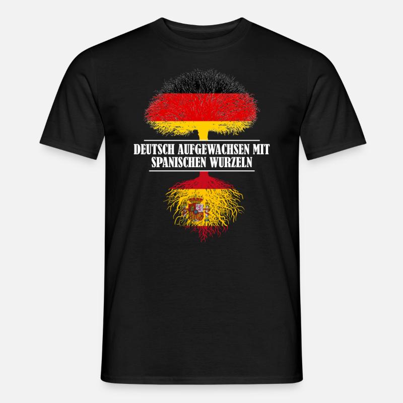 Deutsch mit spanischen Wurzeln - Männer T-Shirt - Schwarz