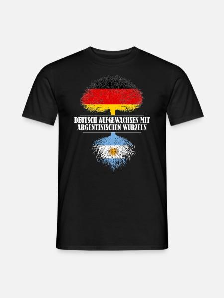 Deutsch mit argentinischen Wurzeln - Männer T-Shirt - Schwarz