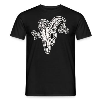 Skull Skeleton Skull Horror Cadeau d’Halloween - T-shirt homme - noir - Devant - AI Model Male 178 light (178cm)