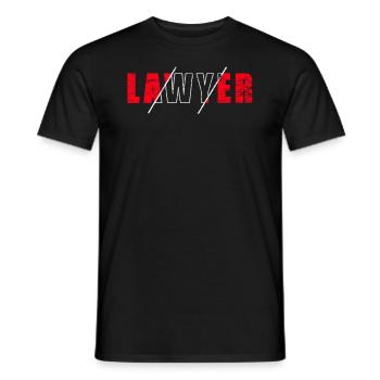 Lawyer Costume - Funny Law Student - Men's T-Shirt - black - Front - AI Model Male 178 light (178cm)
