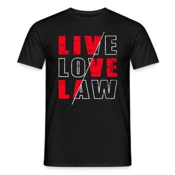 Lawyer Costume - Funny Law Student - Men's T-Shirt - black - Front - AI Model Male 178 light (178cm)