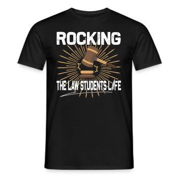 Rocking The Law Life - Drôle de faculté de droit - T-shirt homme - noir - Devant - AI Model Male 178 light (178cm)