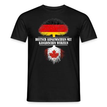 Deutsch mit kanadischen Wurzeln - Männer T-Shirt - Schwarz - Vorne - AI Model Male 178 light (178cm)