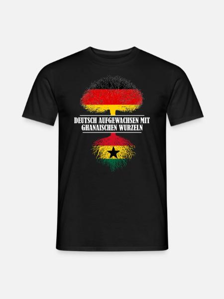 Deutsch mit ghanaischen Wurzeln - Männer T-Shirt - Schwarz