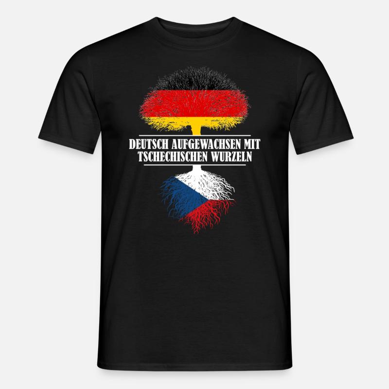 Deutsch mit tschechischen Wurzeln - Männer T-Shirt - Schwarz