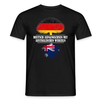 Deutsch mit australischen Wurzeln - Männer T-Shirt - Schwarz - Vorne - AI Model Male 178 light (178cm)