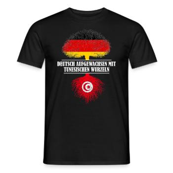 Deutsch mit tunesischen Wurzeln - Männer T-Shirt - Schwarz - Vorne - AI Model Male 178 light (178cm)