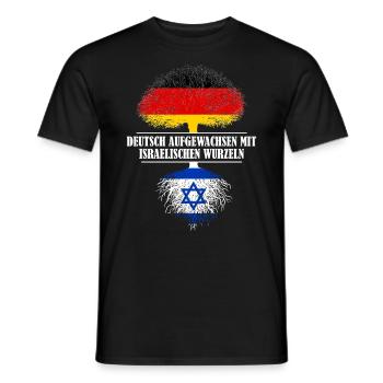 Deutsch mit israelischen Wurzeln - Männer T-Shirt - Schwarz - Vorne - AI Model Male 178 light (178cm)