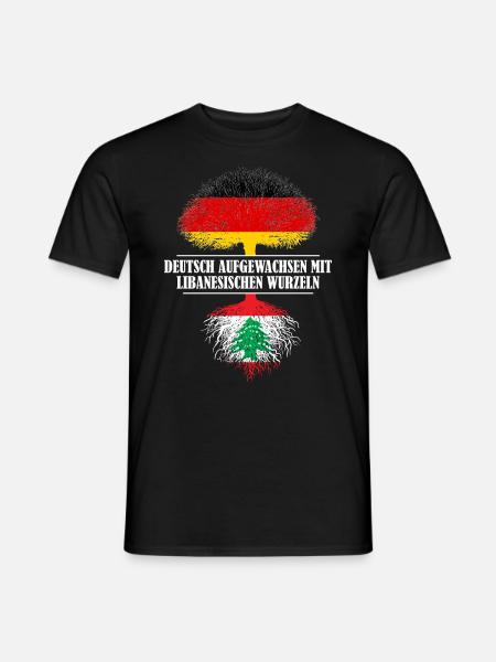 Deutsch mit libanesischen Wurzeln - Männer T-Shirt - Schwarz