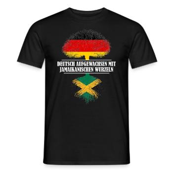 Deutsch mit jamaikanischen Wurzeln - Männer T-Shirt - Schwarz - Vorne - AI Model Male 178 light (178cm)