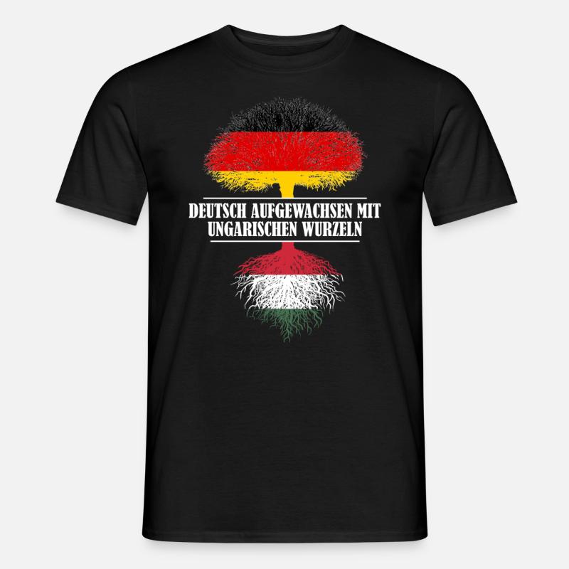Deutsch mit ungarischen Wurzeln - Männer T-Shirt - Schwarz
