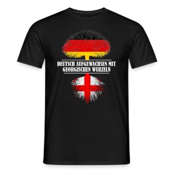 Deutsch mit georgischen Wurzeln - Männer T-Shirt - Schwarz - Vorne - AI Model Male 178 light (178cm)