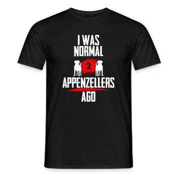 J’étais normal 2 Appenzellers avant - T-shirt homme - noir - Devant - AI Model Male 178 light (178cm)