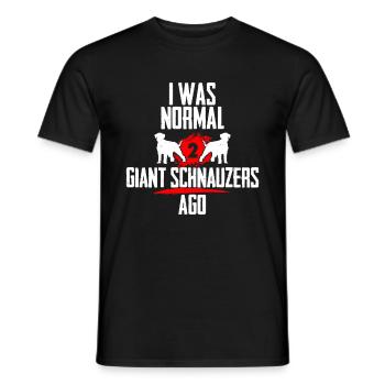 J’étais normal 2 schnauzers géants avant - T-shirt homme - noir - Devant - AI Model Male 178 light (178cm)