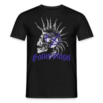 Skull Punk Spikes Inscription Red Punk Anarchy Ni - Men's T-Shirt - black - Front - AI Model Male 178 light (178cm)