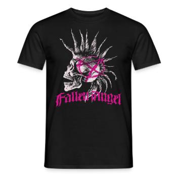 Skull Punk Spikes Inschrift Red Punk Anarchy Ró - Männer T-Shirt - Schwarz - Vorne - AI Model Male 178 light (178cm)