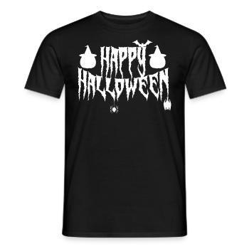 happy halloween - Men's T-Shirt - black - Front - AI Model Male 178 light (178cm)