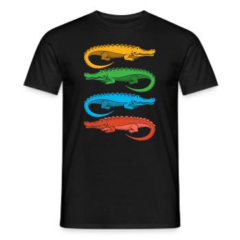 Alligator Alligator Crocodile Crocodile - T-shirt homme - noir - Devant - AI Model Male 178 light (178cm)
