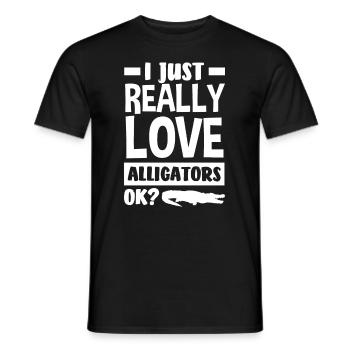 Alligator Alligator Crocodile Crocodile - T-shirt homme - noir - Devant - AI Model Male 178 light (178cm)
