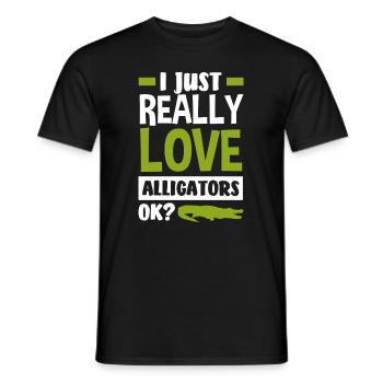 Alligator Alligatoren Krokodil Krokodile - Männer T-Shirt - Schwarz - Vorne - AI Model Male 178 light (178cm)