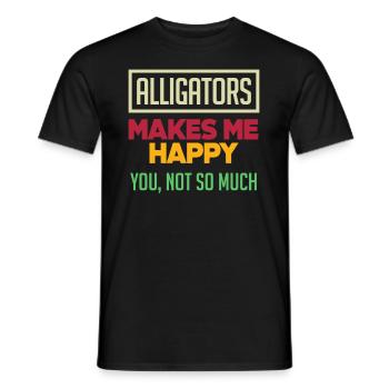 Alligator Alligatoren Krokodil Krokodile - Männer T-Shirt - Schwarz - Vorne - AI Model Male 178 light (178cm)