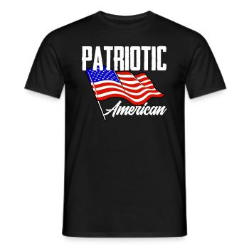 Amérique États-Unis Américain Américain - T-shirt homme - noir - Devant - AI Model Male 178 light (178cm)