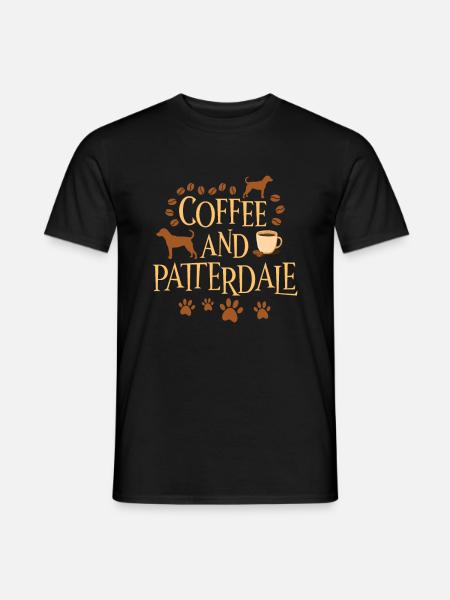Coffee and Patterdale - Men's T-Shirt - black