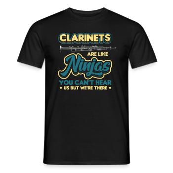 Klarinetten Sind Wie Ninjas Marching Band - Männer T-Shirt - Schwarz - Vorne - AI Model Male 178 light (178cm)