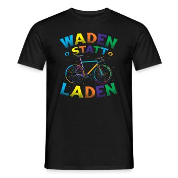 Waden Statt Laden, Mountain Bike, MTB. - Männer T-Shirt - Schwarz - Vorne - AI Model Male 178 light (178cm)