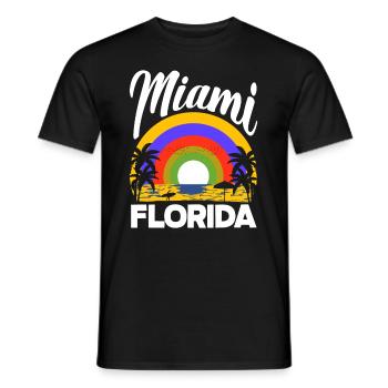 Florida - Männer T-Shirt - Schwarz - Vorne - AI Model Male 178 light (178cm)