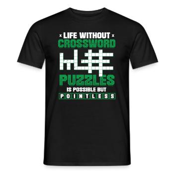 Mots croisés Amateurs de mots croisés - T-shirt homme - noir - Devant - AI Model Male 178 light (178cm)