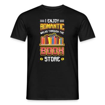 Romantische Spaziergänge Durch Den Buchladen. - Männer T-Shirt - Schwarz - Vorne - AI Model Male 178 light (178cm)