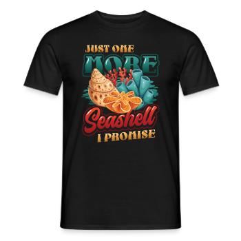 Only one shell left, collector shell. - Men's T-Shirt - black - Front - AI Model Male 178 light (178cm)